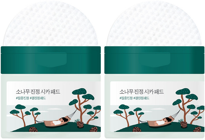라운드랩 소나무 진정 시카 패드 195ml, 50매입, 2개