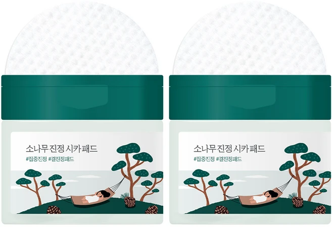 라운드랩 소나무 진정 시카 패드 195ml, 50매입, 2개 - 쿠팡
