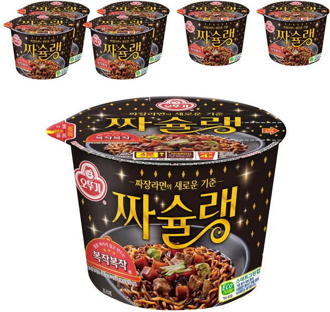 오뚜기 짜슐랭 용기 라면 125g, 7개