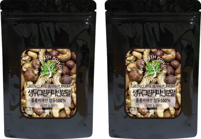 스쿨아이 생두 그린커피빈 분말 콜롬비아산, 2개, 200g