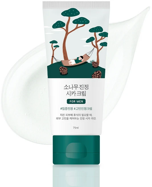 라운드랩 포 맨 소나무 진정 시카 크림, 75ml, 1개 - 쿠팡