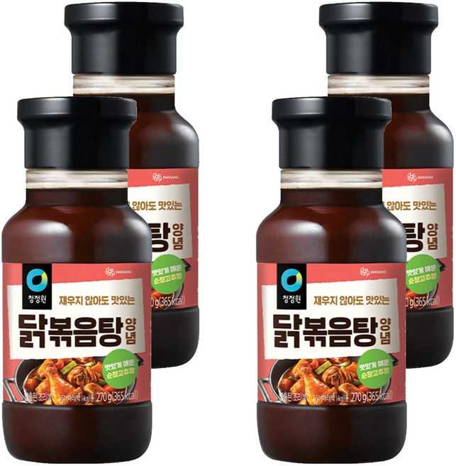 청정원 닭볶음탕 양념, 270g, 4개