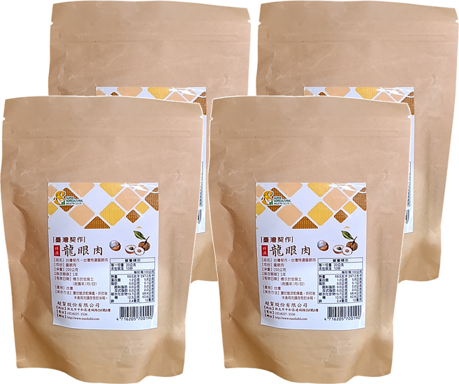 超賀 台灣契作 台灣特選龍眼肉, 200g, 4包