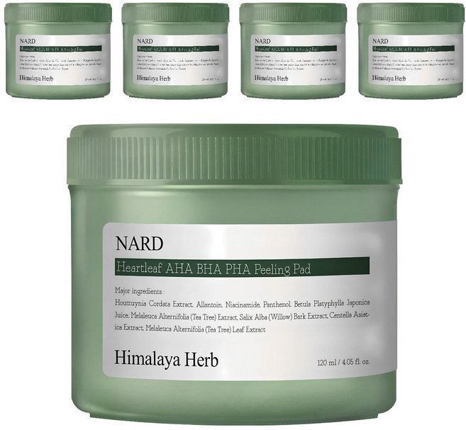 나드 부케가르니 어성초 아하 바하 파하 필링패드 120ml, 70매입, 5개