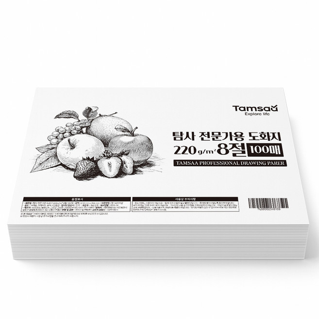 탐사 전문가용 도화지 220g 100p, 1개