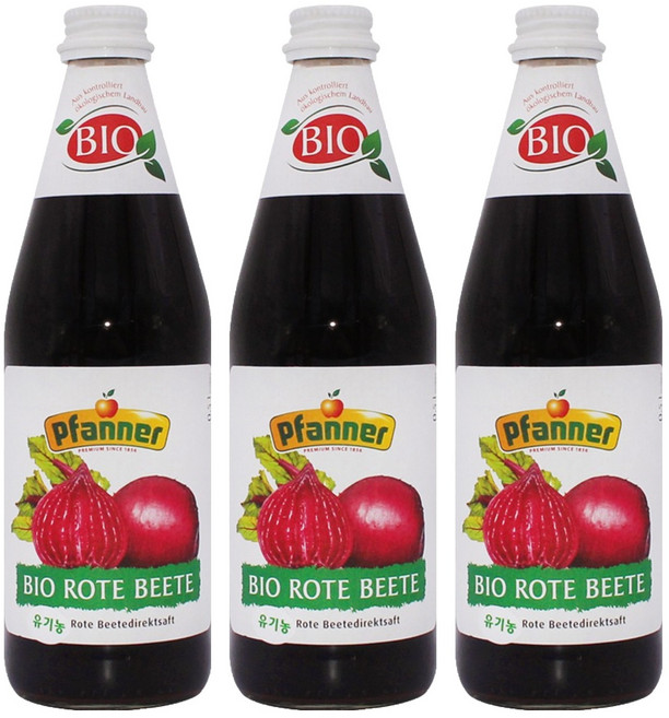 파너 유기농 NFC 비트루트 착즙주스, 500ml, 3개