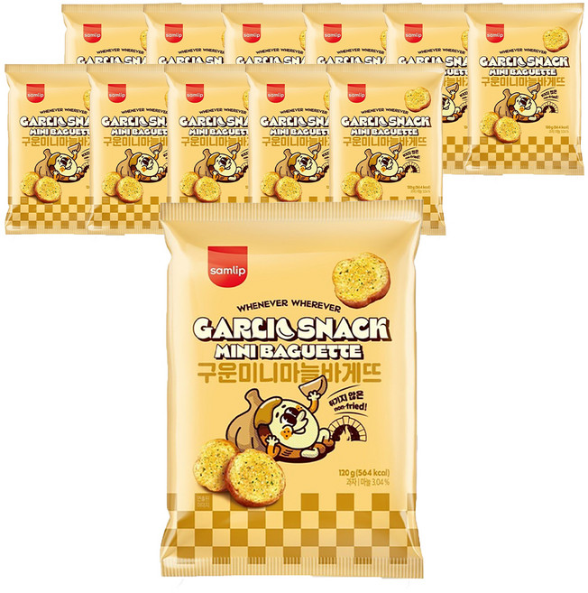 삼립 구운 미니 마늘 바게뜨, 120g, 12개