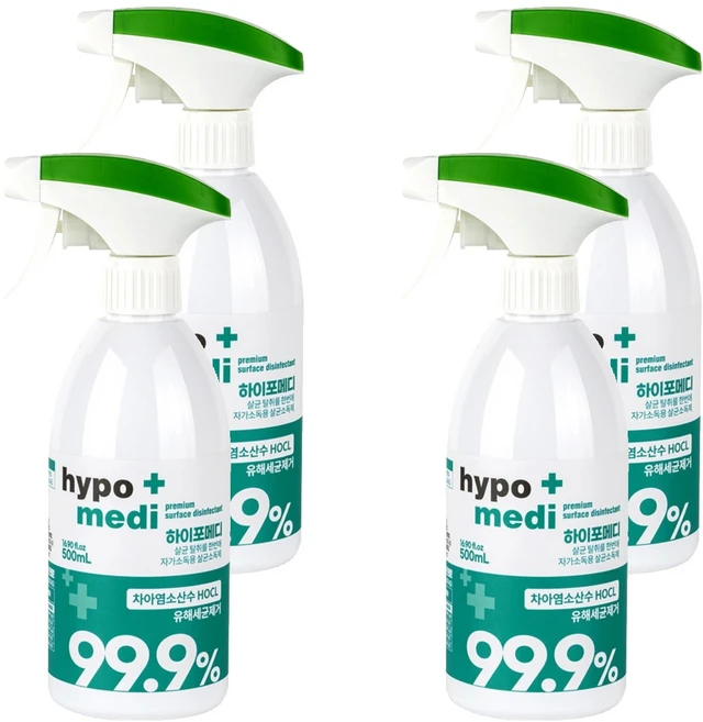 하이포메디 뿌리는 살균소독제, 500ml, 4개 - 쿠팡