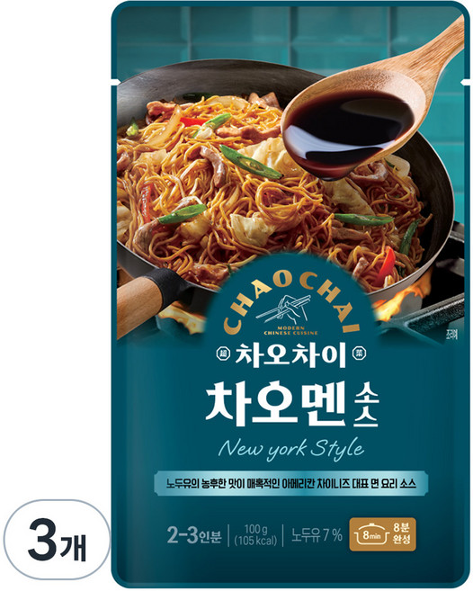 차오차이 차오멘 소스, 100g, 3개