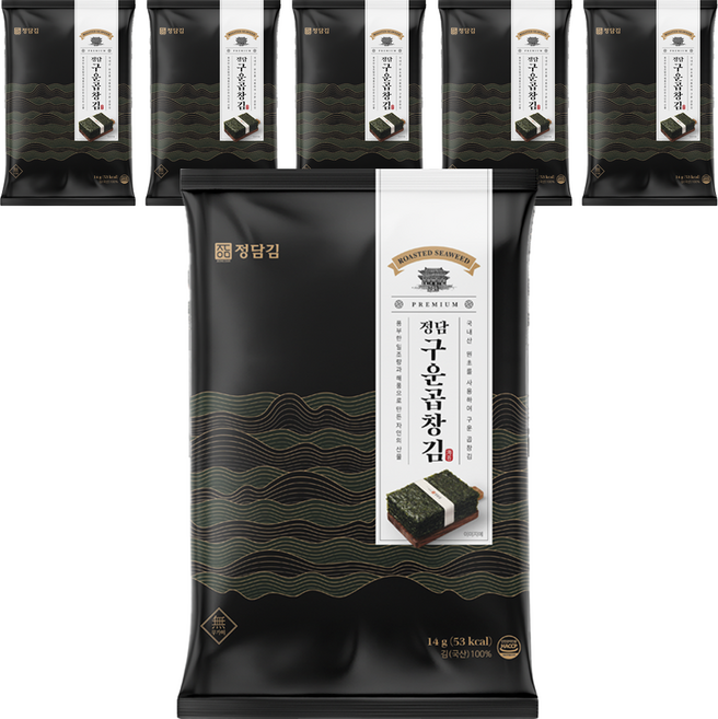 정담김 정담 구운 곱창김 5p, 14g, 6개