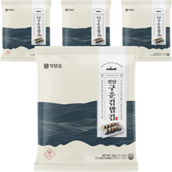 정담김 구운 김밥김 10p, 22g, 4개