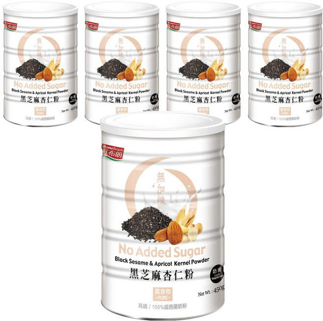 HomeBrown 紅布朗 黑芝麻杏仁粉, 450g, 5罐