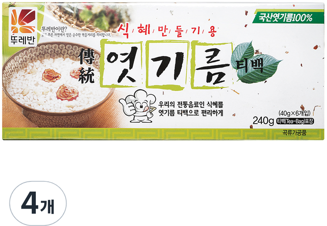 뚜레반 엿기름 티백, 4개, 240g