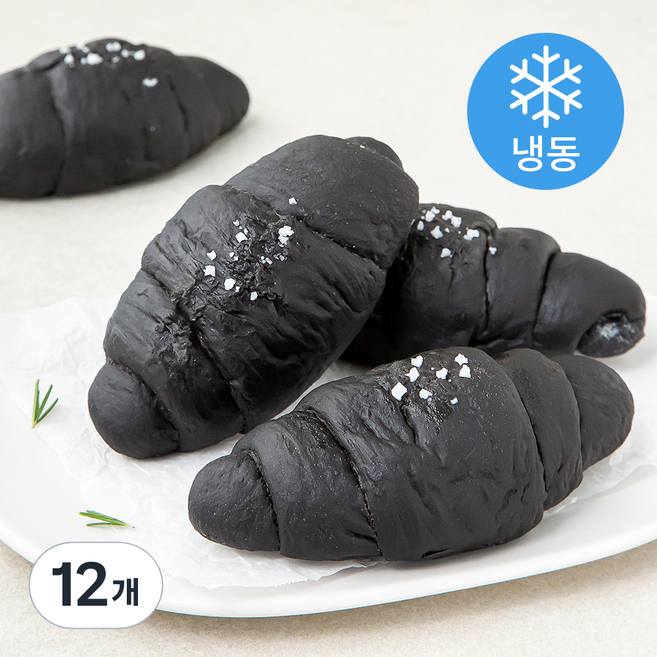 신라명과 무염버터로만든 먹물버터 소금빵 (냉동), 75g, 4개입, 3개