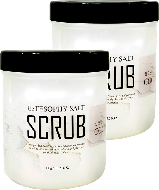 에스테소피 바디스크럽 솔트 솝 코코넛, 1kg, 2개