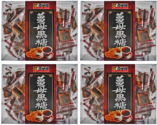 台灣尋味錄 薑母黑糖, 210g, 4盒, 1盒