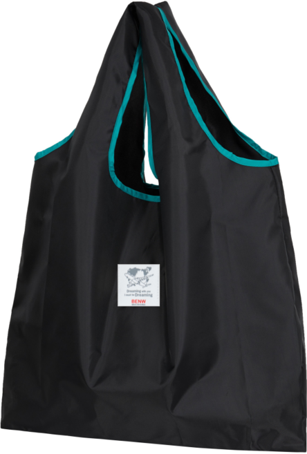 BENW 휴대용 에코 쇼핑백, 블랙