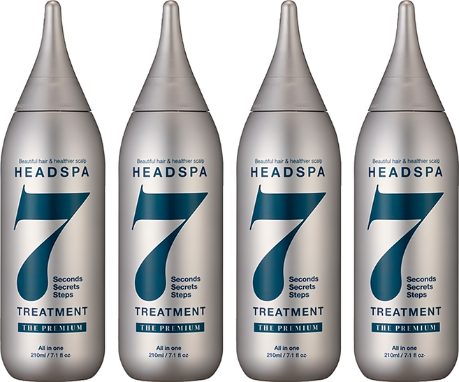 HEADSPA7 7秒豐盈護髮素 灰色升級版, 210ml, 4瓶