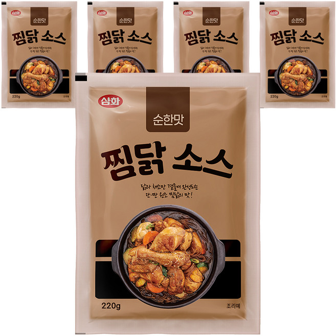 SAMHWA 溫和口味燉雞醬, 220g, 5個