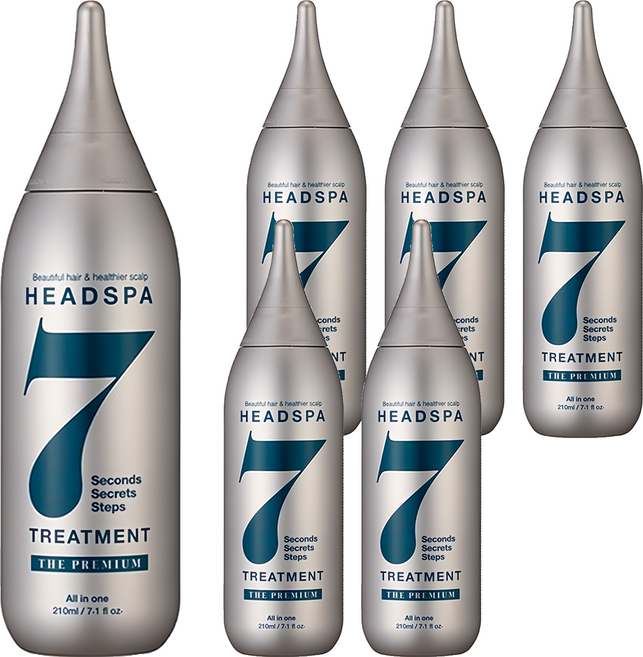 HEADSPA7 7秒豐盈護髮素 灰色升級版, 210ml, 6瓶