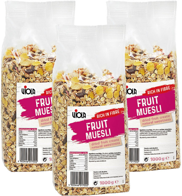 VIOLA 水果穀片, 1kg, 3包