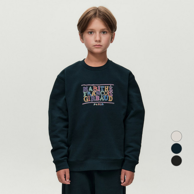 MaritheFrancoisGirbaud 兒童款 DOODLE CLASSIC LOGO 刷毛運動衫
