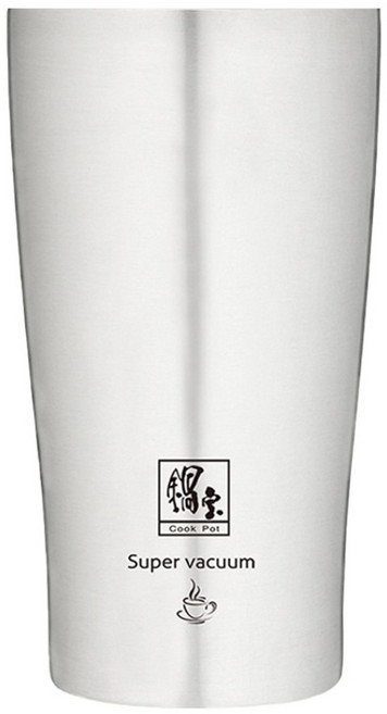 cook power 鍋寶 316不鏽鋼真空內陶瓷杯, 490ml, 1個, Silver