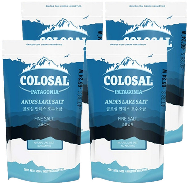 COLOSAL 安第斯湖鹽細顆粒, 4個, 500g