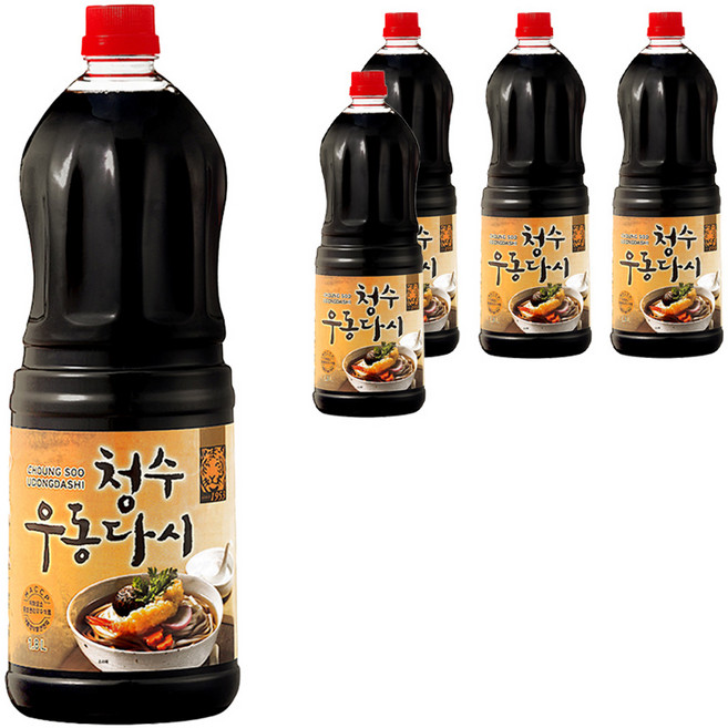 청수식품 우동다시 소스, 1.8L, 5개