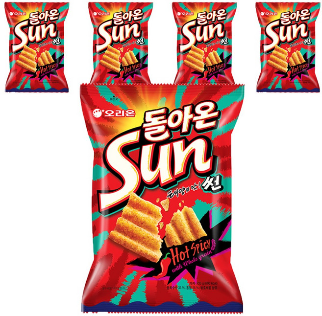 오리온 돌아온 태양의 맛 썬, 135g, 5개