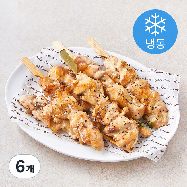 건강한끼 국내산 닭으로 만든 순살닭꼬치세트 6개입 (냉동), 300g, 6개