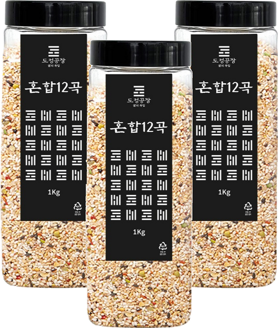 도정공장 혼합 12곡, 1kg, 3개