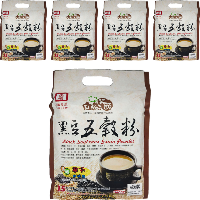 源順食品 自然笑顏 黑豆五穀粉, 420g, 5袋