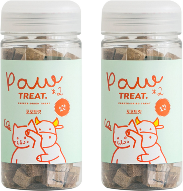 바잇미 반려동물 포포트릿 동결건조간식, 소간, 75g, 2개