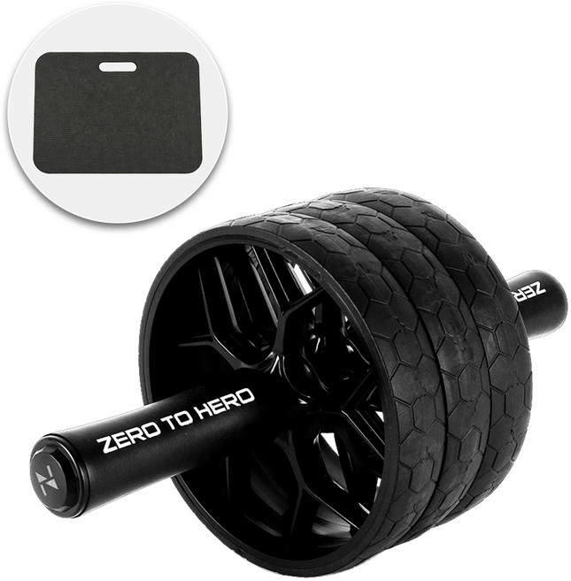 제로투히어로 AB 슬라이드 ADVANCED 고급형 복근 코어 운동 기구, 블랙