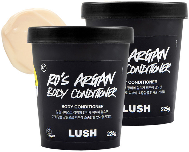 러쉬 로즈 아르간 보디 컨디셔너, 225g, 2개