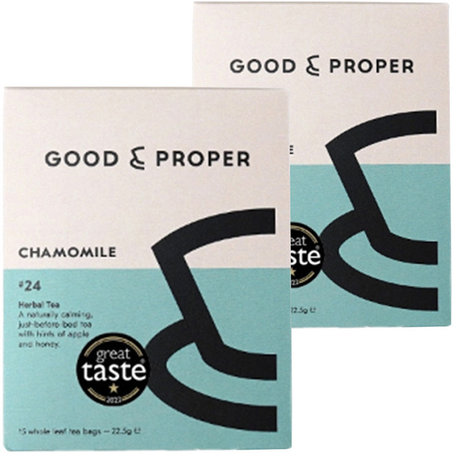 굿앤프라퍼 캐모마일 허브티 티백, 1.5g, 2개, 15개입