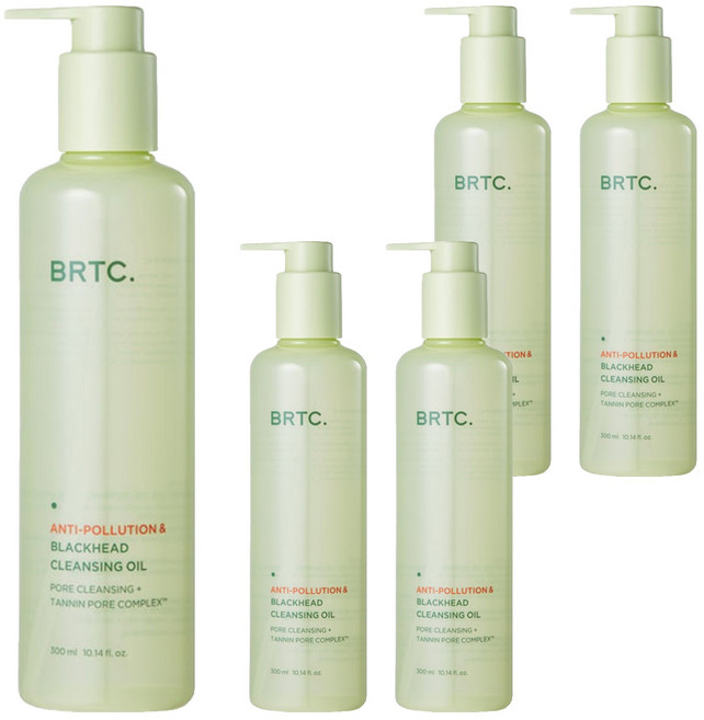 BRTC 抗汙染黑頭卸妝油, 300ml, 5個
