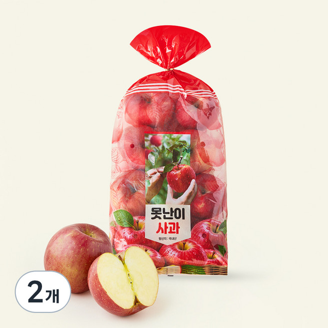다조은 못난이 사과, 2개, 2.5kg(중과, 10~11입)