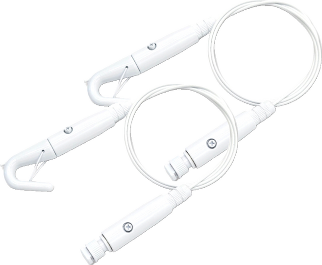 타공판닷컴 천장 레일용 와이어 액자걸이 원터치, 화이트, 2개