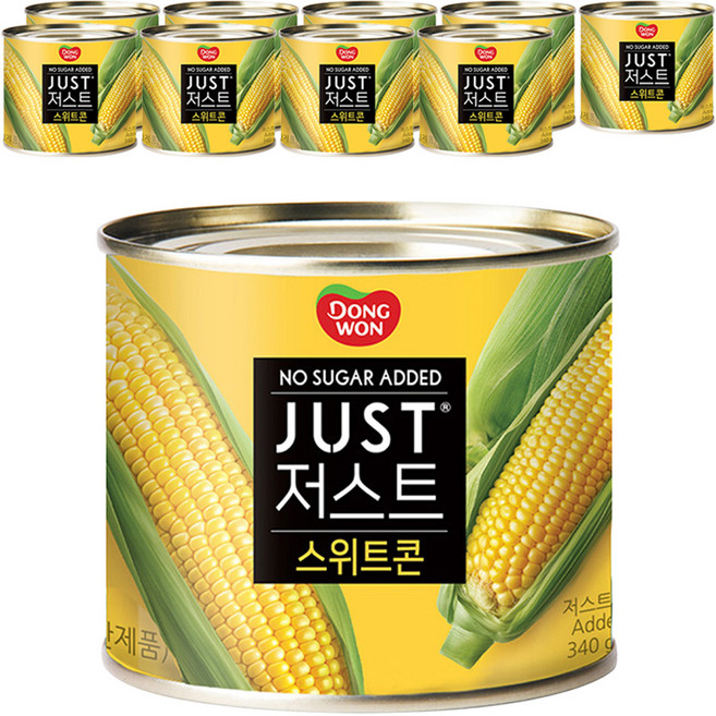 동원 저스트 노슈가 스위트콘, 340g, 10개