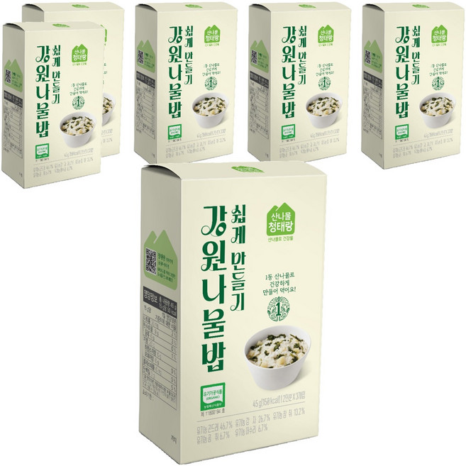 홈스랑 강원나물밥 쉽게 만들기, 45g, 6개