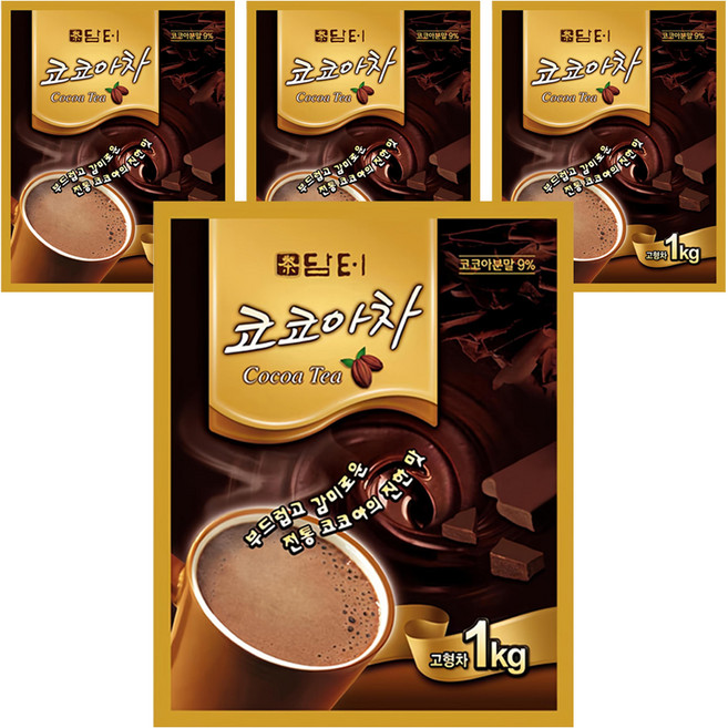 담터 코코아차 분말, 1kg, 4개, 1개입