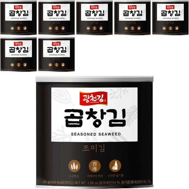 광천김 곱창 캔김, 30g, 8개
