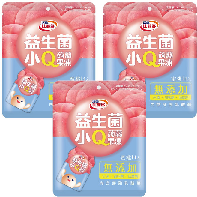 活益比菲多 蜜桃益生菌Q凍, 280g, 3袋