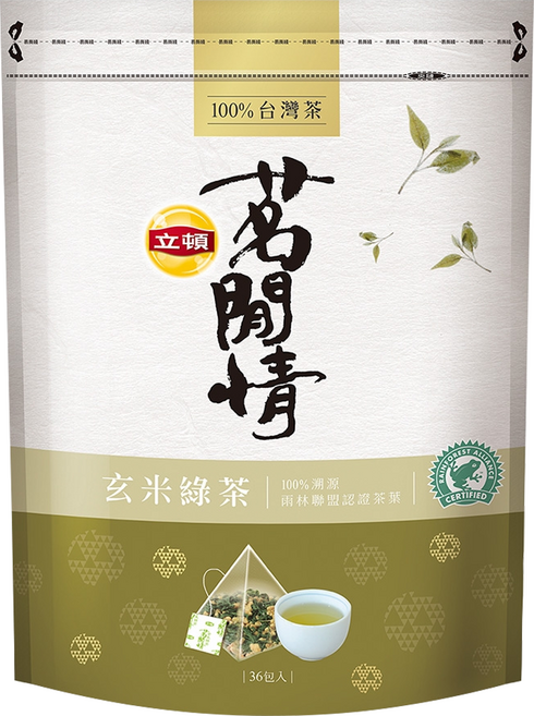 Lipton 立頓 茗閒情玄米綠茶包, 1.6g, 36包, 1袋