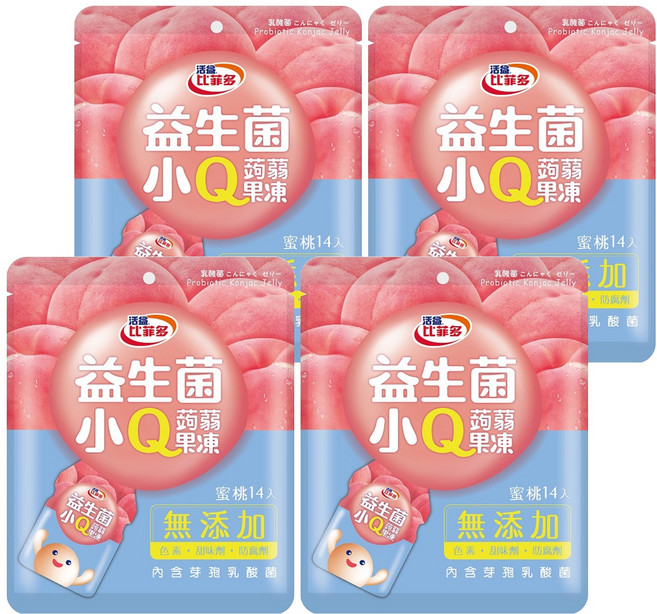 活益比菲多 蜜桃益生菌Q凍, 280g, 4袋