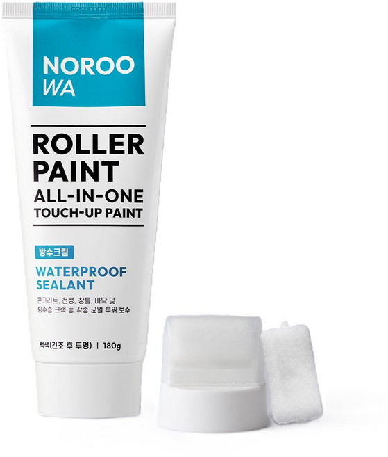 노루페인트 롤러페인트 방수크림, 화이트(건조 후 투명), 180g, 1개