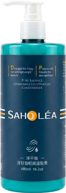 SAHOLEA 森歐黎漾 淨平衡洋甘菊輕感護髮素, 480ml, 1瓶