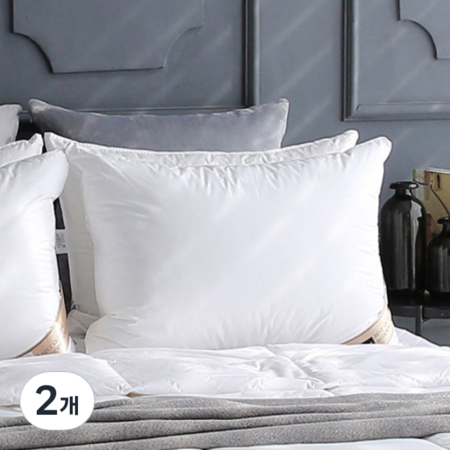 깨끗하고 폭신한 골드 알러지케어 다운필 베개솜 일반형 (50*70), 화이트, 2개